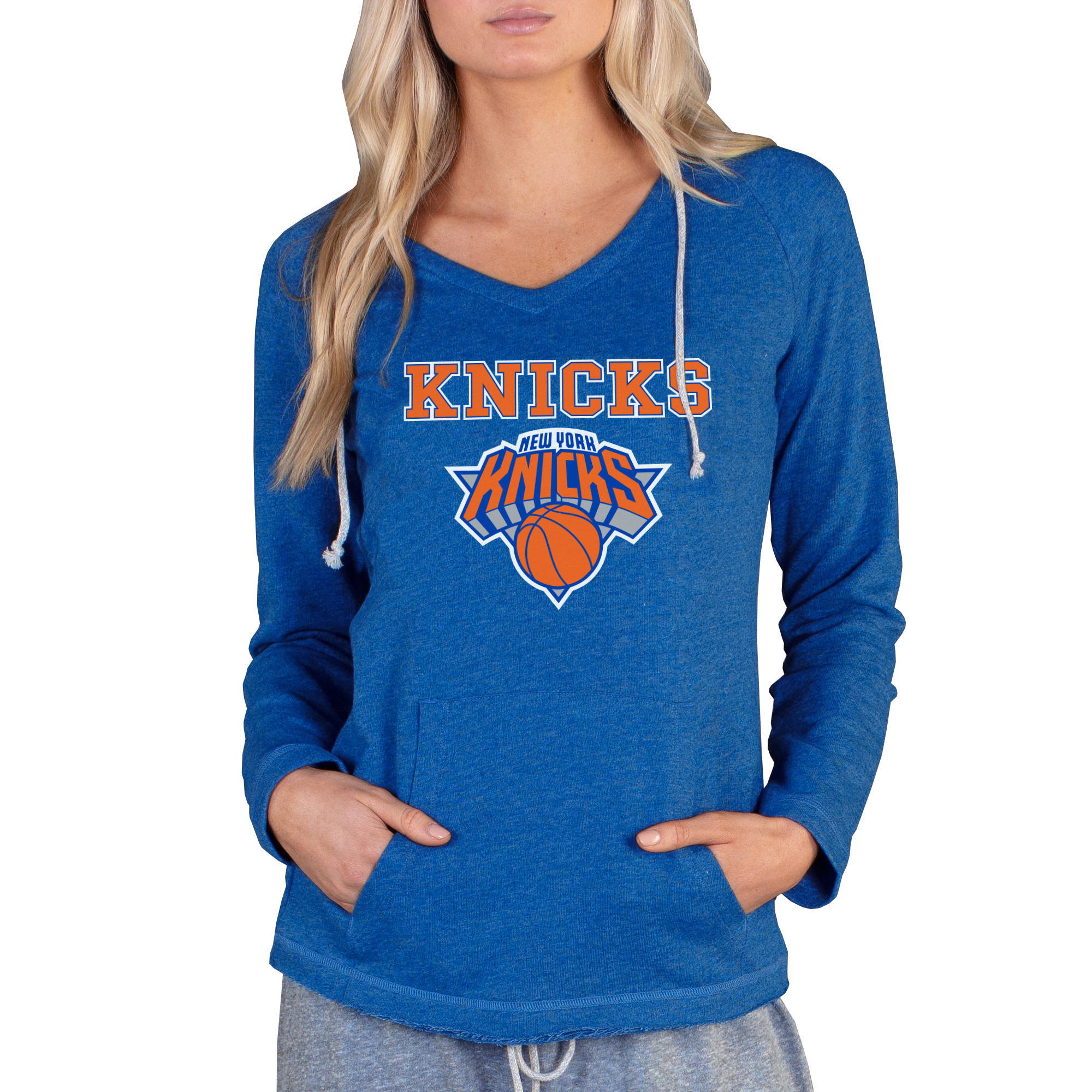 Women's Concepts Sport Royal New York Knicks Mainstream Terry Hooded Top | Fanatics
