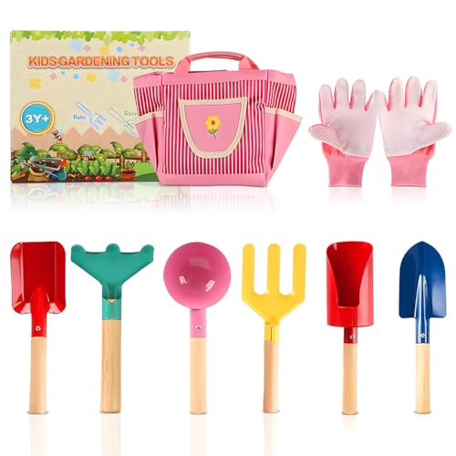 Kids Gardening Tools,10-Piece Toddler Gardening Set,Gardening Set for Kids Ages3-5,Perfect for Beach & Garden Play,Gardening Tools for Kids,One of The Meaningful Gifts for Children | Amazon (US)
