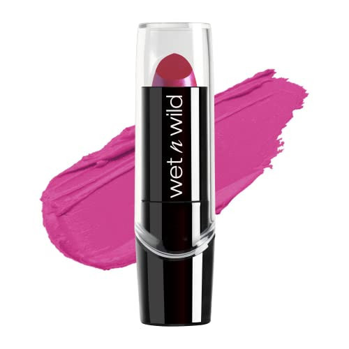 wet n wild Lipstick Mega Last High-Shine Lip Color Makeup Bright Pink Pinky Ring and Fuchsia with Blue Pearl Silk Finish Hydrating Lip Color | Amazon (US)
