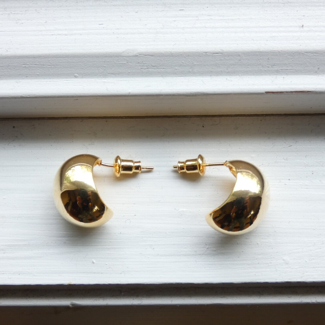 Small Kylie Earrings, Chunky Drop Earrings, Teardrop Earrings, Drop Earrings, Dome Earrings, Chun... | Etsy (US)