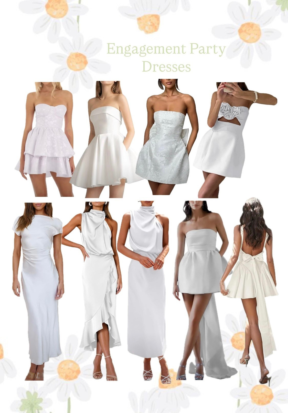 ENGAGEMENT PARTY 💍 Bridal shower, bridal shower dress, bridal shower dresses, bridal shower inspo, bridal shower inspiration, bridal wardrobe, white dress, white dresses, engagement pictures, formal white dress, formal white dresses, bride, bride to be, 2025 bride, 2025 brides, engagement look, engagement looks, wedding dress, wedding dresses, engagement party, bridesmaid luncheon, bachelorette, rehearsal dinner, reception, after party, 

#LTKFindsUnder100 #LTKWedding