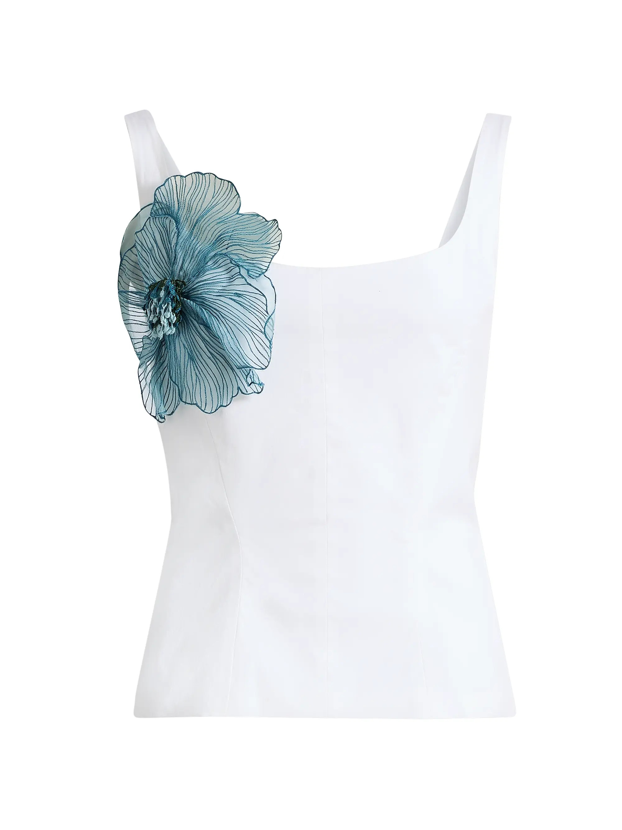 Peony Embroidered Scoopneck Top | Saks Fifth Avenue