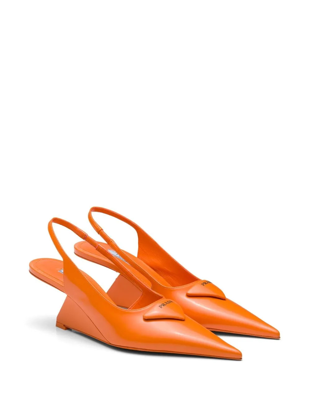 Prada Slingback 70mm Block Heel Pumps - Farfetch | Farfetch Global