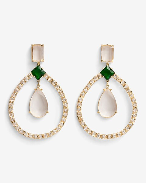 Rhinestone Teardrop Statement Earrings | Express