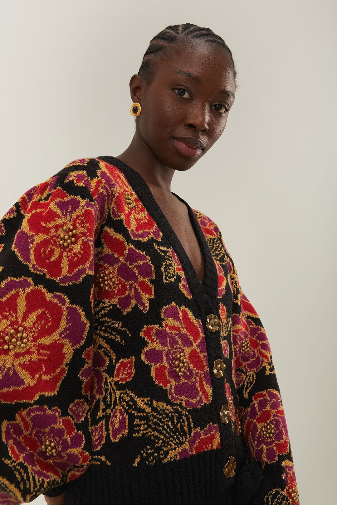 Shiny Chita Knit Cardigan | FarmRio (US)