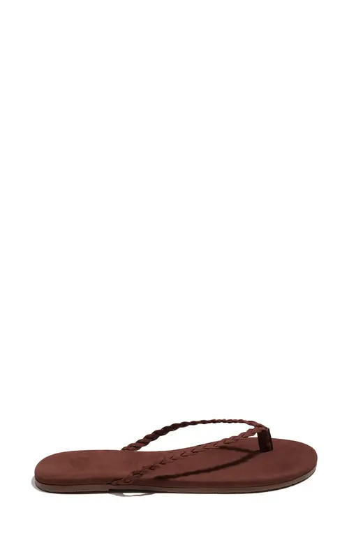 TKEES Lily Braid Flip Flop in Bourbon at Nordstrom, Size 10 | Nordstrom
