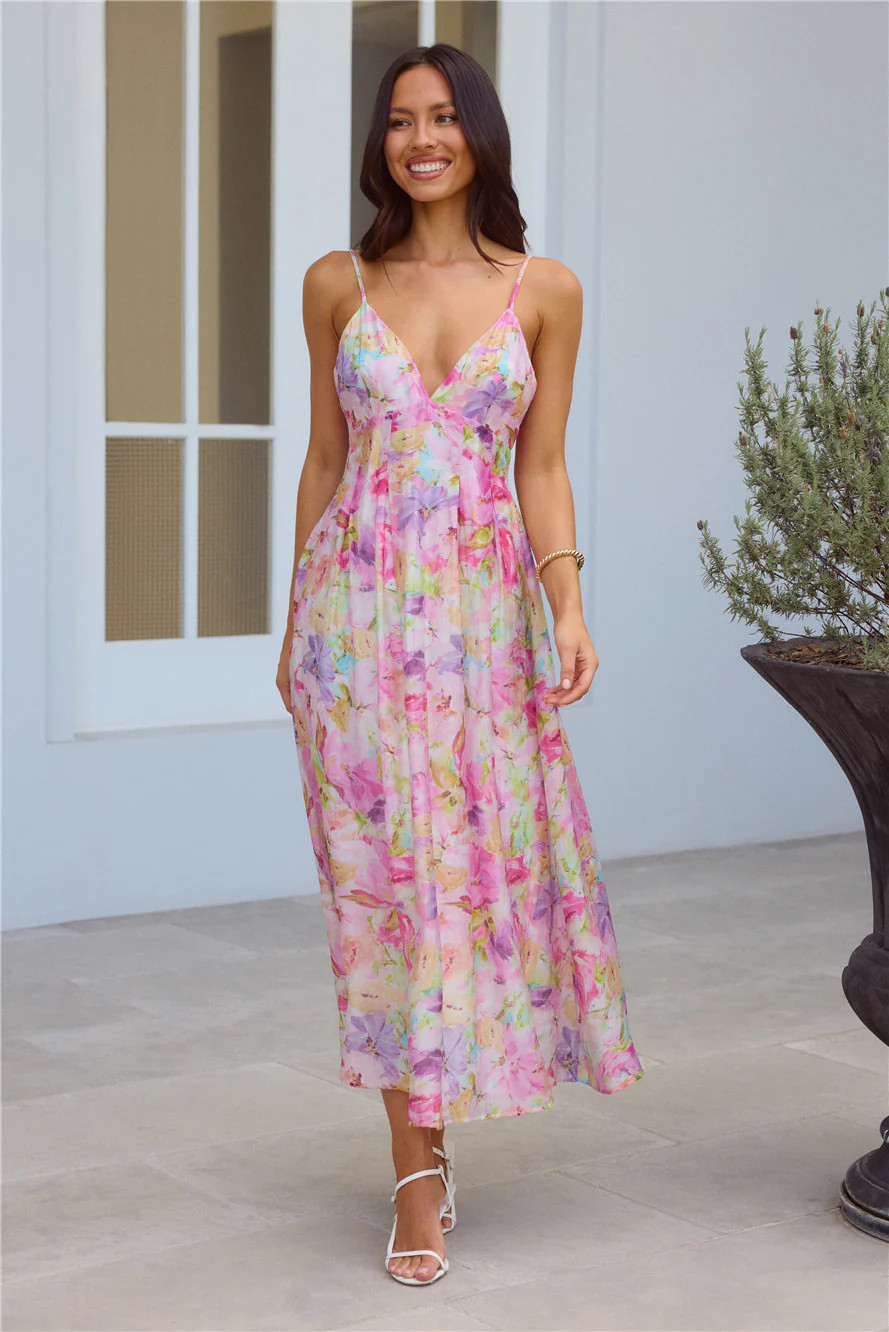 Tides Of Colour Midi Dress Print | Hello Molly (US)