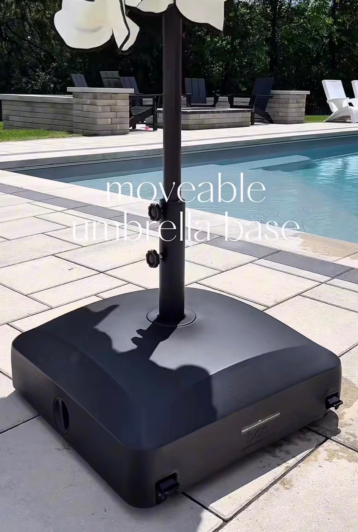 The best umbrella base! Just fill with water or sand and it’s instantly heavy duty! Plus it moves and has a lock mechanism for when you have it where you want it! 

#LTKSeasonal #LTKHome
