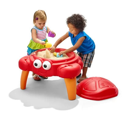 Step2 Crabbie Sand Table Toddler Outdoor Plastic Sandbox with Cover | Wayfair North America