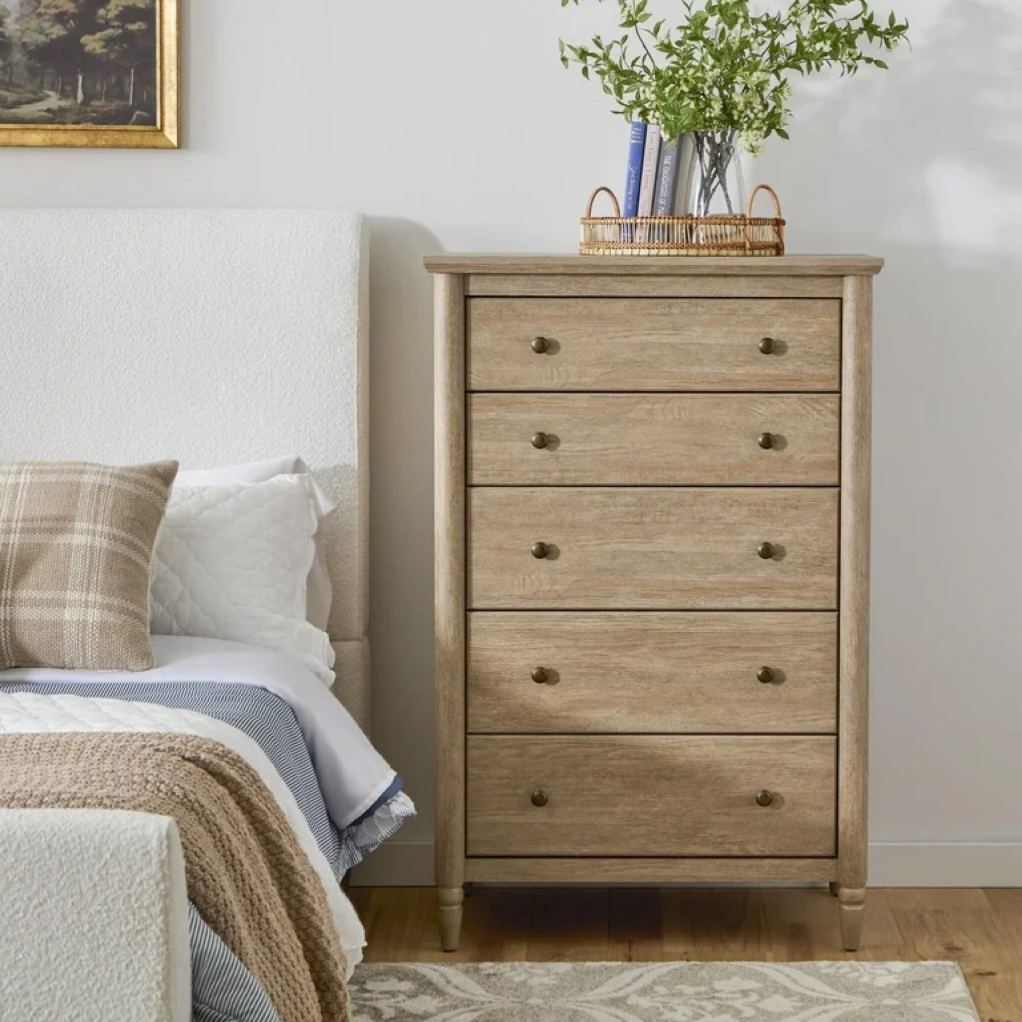 Love this affordable dresser so much. The wood tone looks high end, could work in a variety of bedrooms/spaces! 

#LTKSaleAlert #LTKHome