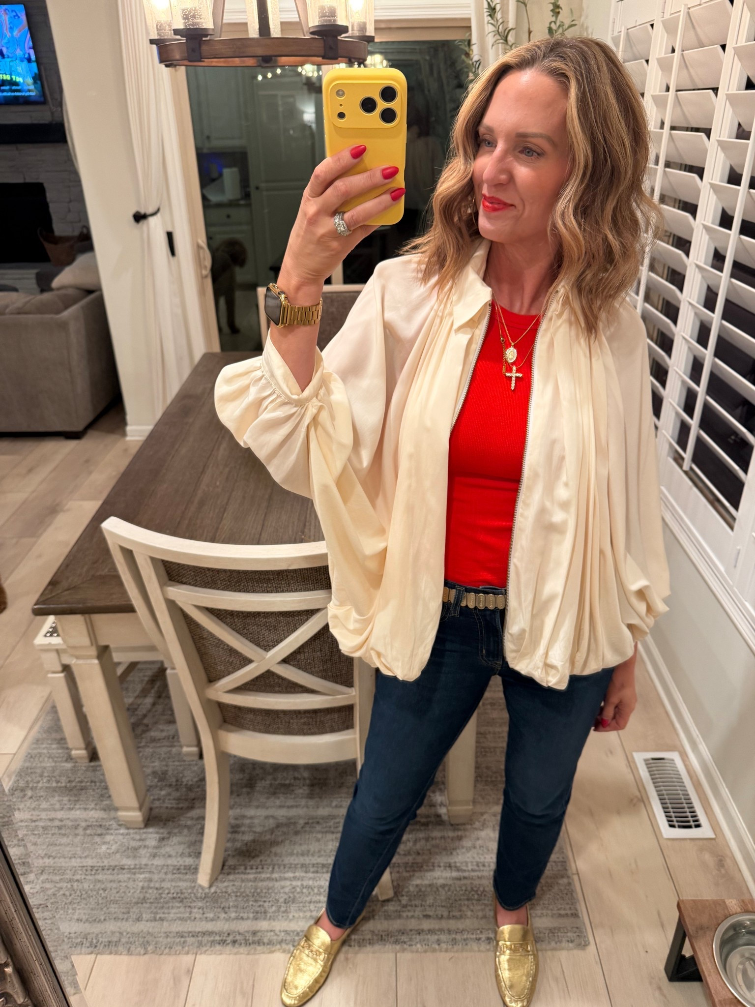What I wore to church on Valentine’s Day. Jeans are true to size and jacket is a medium 

#LTKOver40 #LTKTall #LTKootd