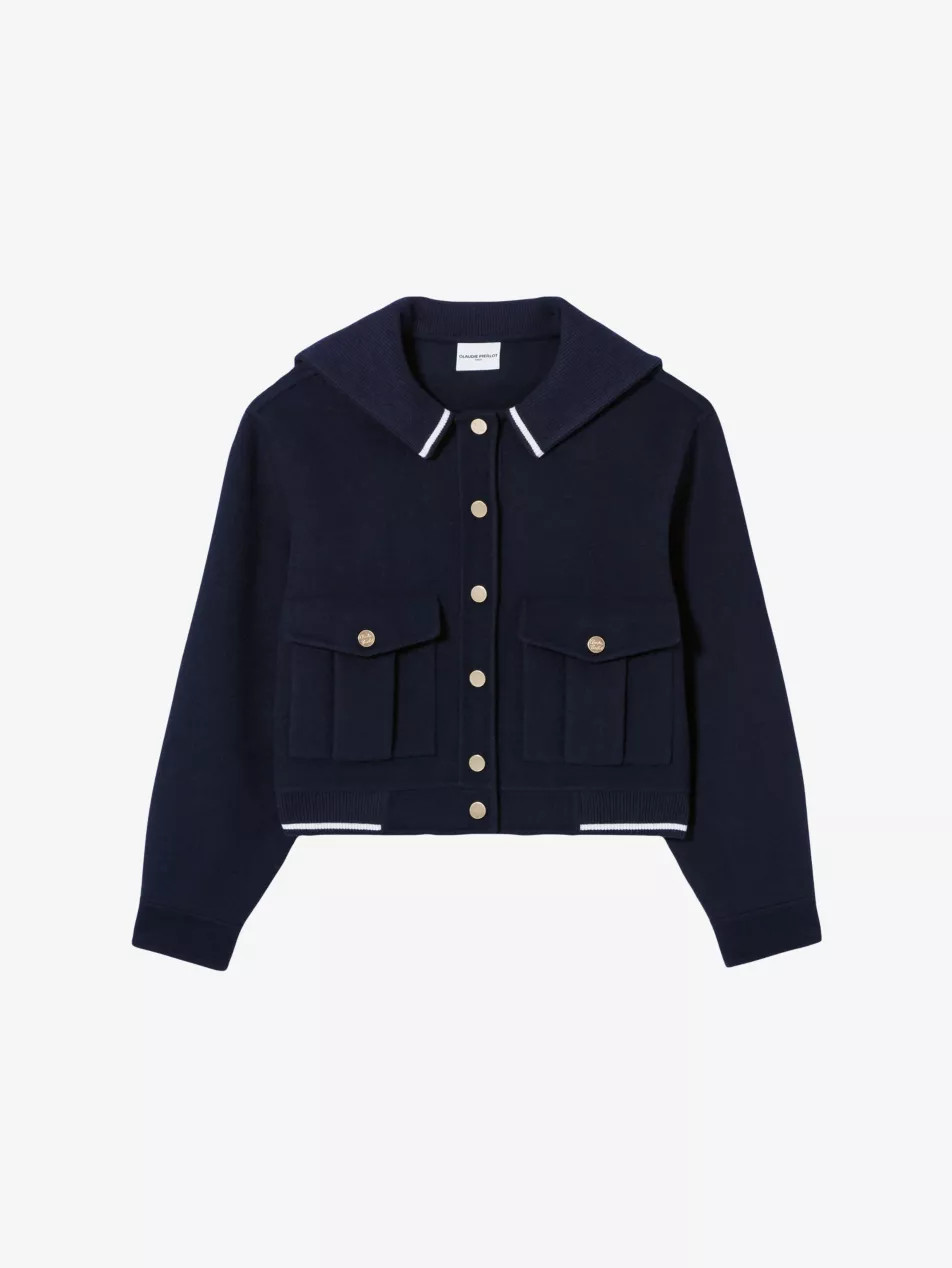 Sailor-Collar Contrast-Trim Wool-Blend Jacket | Selfridges