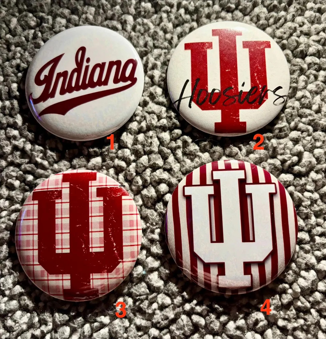 Indiana Hoosiers Spirit Buttons - Etsy | Etsy (US)