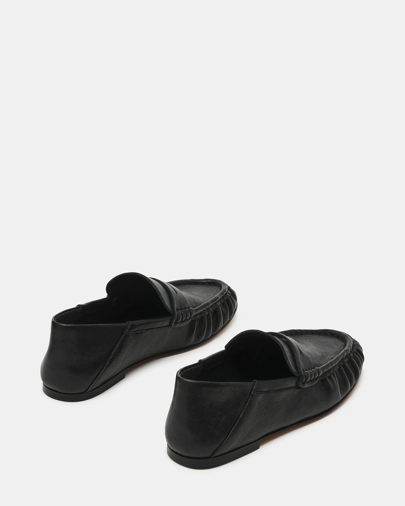 ROGER Black Leather Slip-On Women's Loafer | Steve Madden (US)