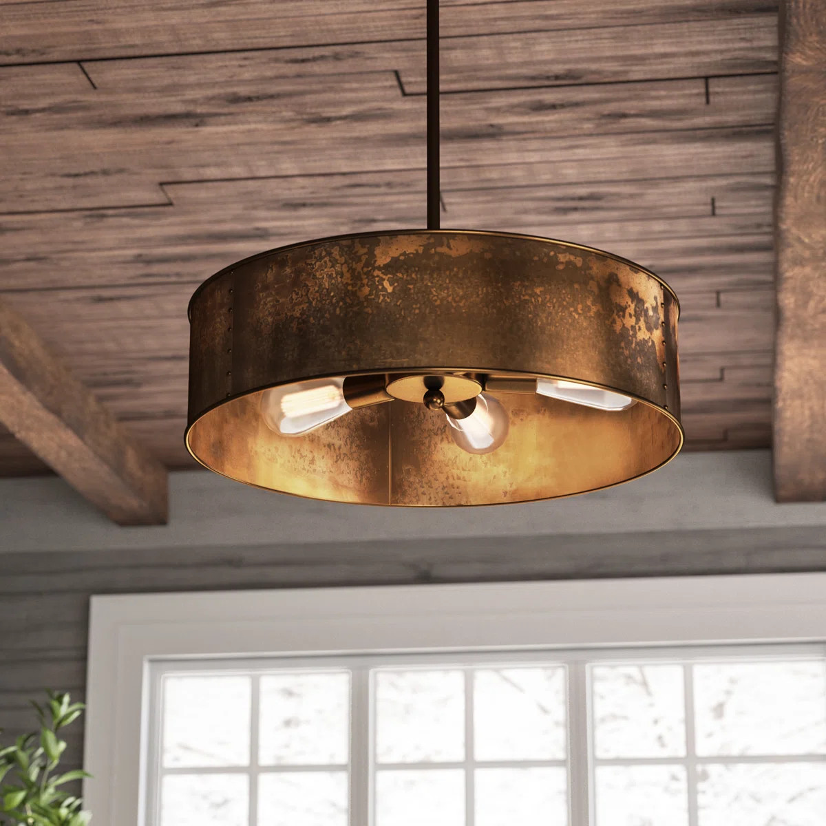 Luyster 4-Light Dimmable Steel Drum Chandelier | Wayfair North America