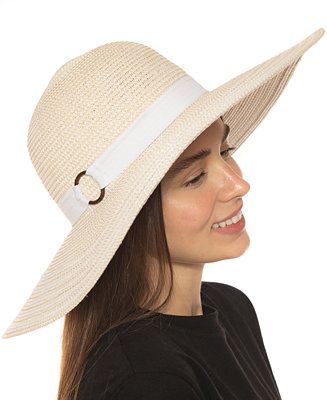 INC International Concepts Striped-Brim Floppy Hat, Created For Macy's & Reviews - Hats, Gloves &... | Macys (US)