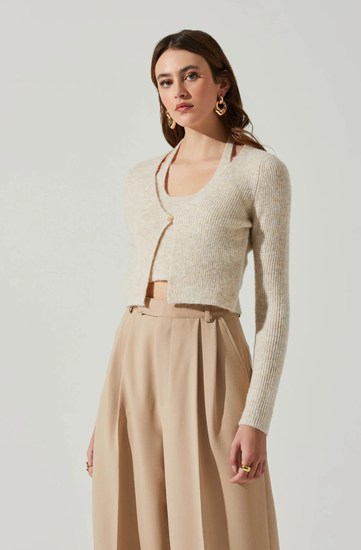 Mayte One Piece Halter Sweater Set | ASTR The Label (US)