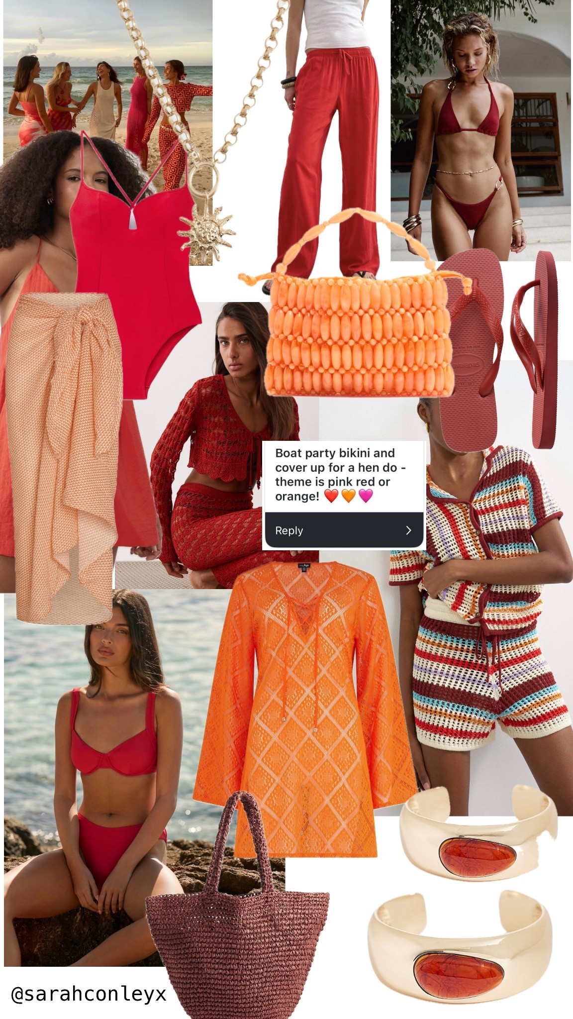 Summer outfits
Beach outfits
Holiday outfits
Red swimwear
Orange swimwear
Beach cover up
Hen party outfits 

#LTKswimwear #LTKstyletip #LTKsummer