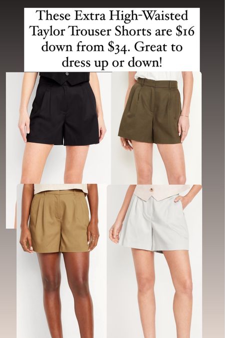 These Extra High-Waisted Taylor Trouser Shorts are $16 down from $34! They’re the perfect short to dress up or down! 

#LTKstyletip #LTKfindsunder50