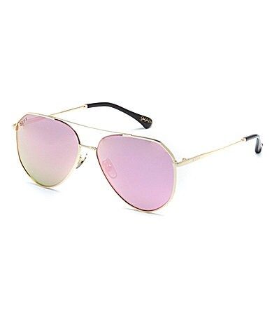 DIFF Eyewear Jessie James Decker Polarized Mirrored Aviator Sunglasses | Dillards Inc.