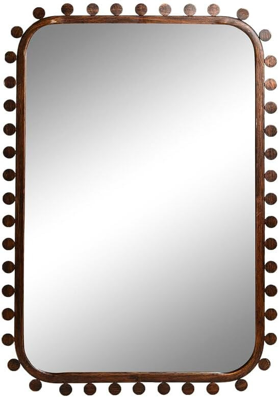 Wall Mirror Black Gold Glass Wood MDF Neoclassical 44 x 2.5 x 64 cm | Amazon (US)