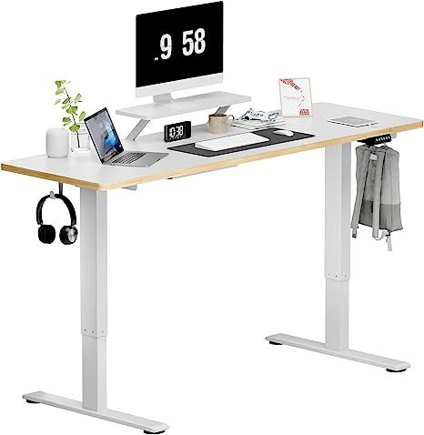 SANODESK Dual Motor Height Adjustable Desk 63 inch, Electric Standing Desk /w USB Charging Ports,... | Amazon (US)
