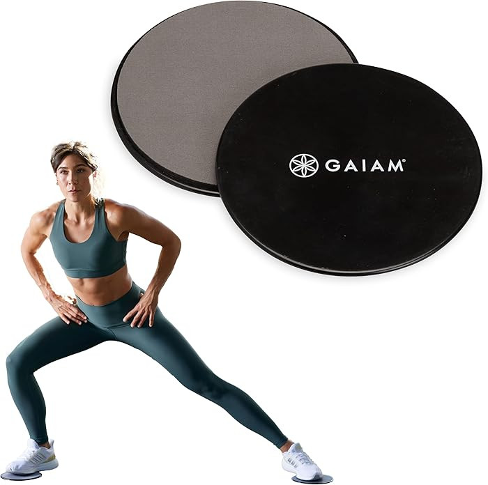 Gaiam Core Sliding Discs - Dual Sided Workout Sliders for Carpet & Hardwood Floor - Home Ab Pads ... | Amazon (US)