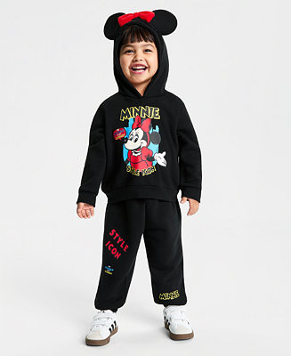 Toddler Girls Minnie Mouse Fleece Hoodie & Jogger Pant Set, Macy's Exclusive | Macy's