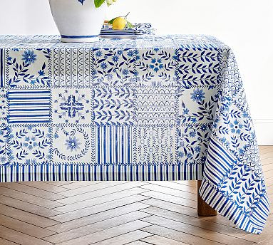 Mark D. Sikes Clementine Patchwork Tablecloth | Pottery Barn (US)