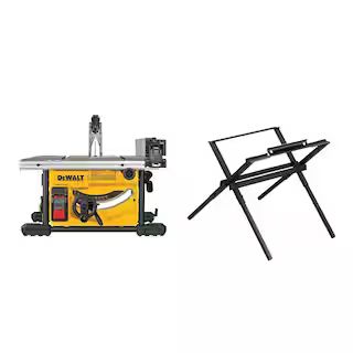 DEWALT 15 Amp Corded 8-1/4 in. Compact Jobsite Tablesaw with Compact Table Saw Stand-DWE7485WS - ... | The Home Depot