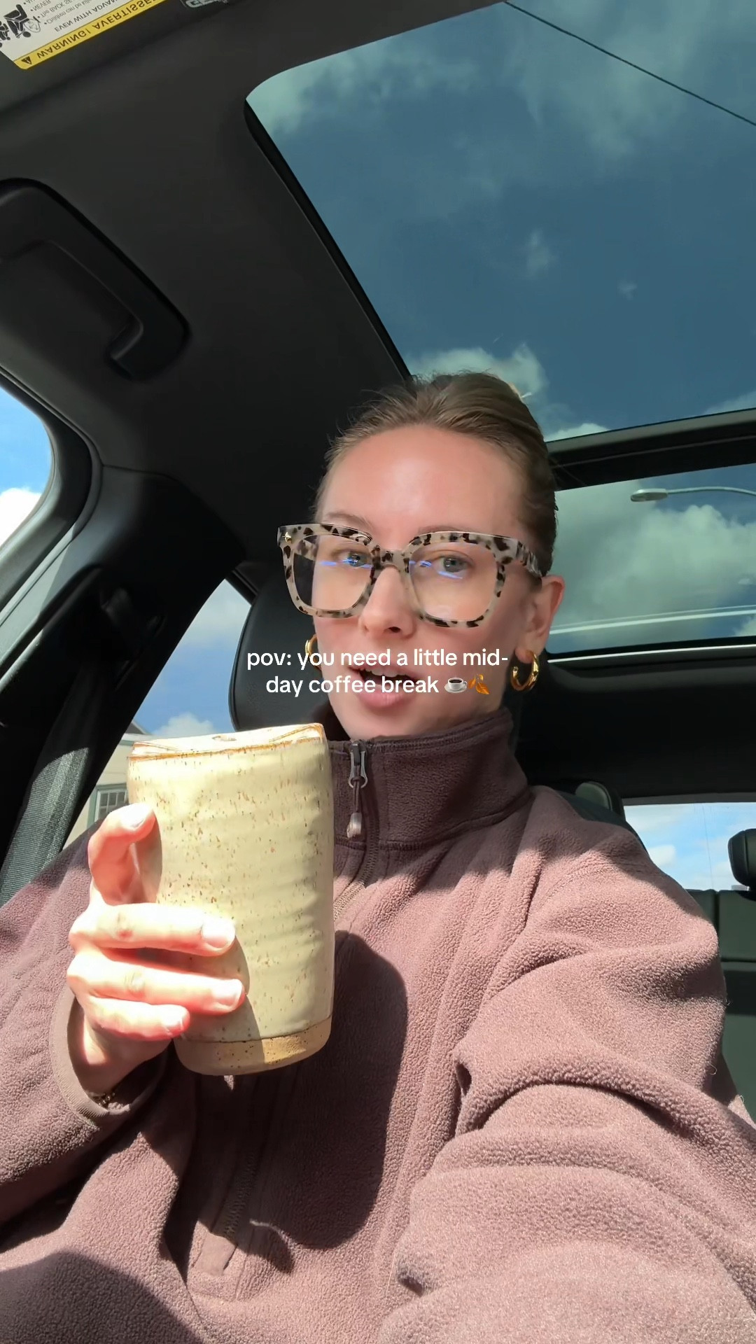 10/6/25 A little midday coffee break fit ☕️ Wearing my Aritzia fleece quarter zip, Abercrombie YPB flare leggings, and Salomon sneakers — cozy but still put-together for a quick walk downtown. Linked my travel ceramic mug + blue light glasses too for those work-from-anywhere days ✨

#LTKStyleTip #LTKSeasonal #LTKShoeCrush