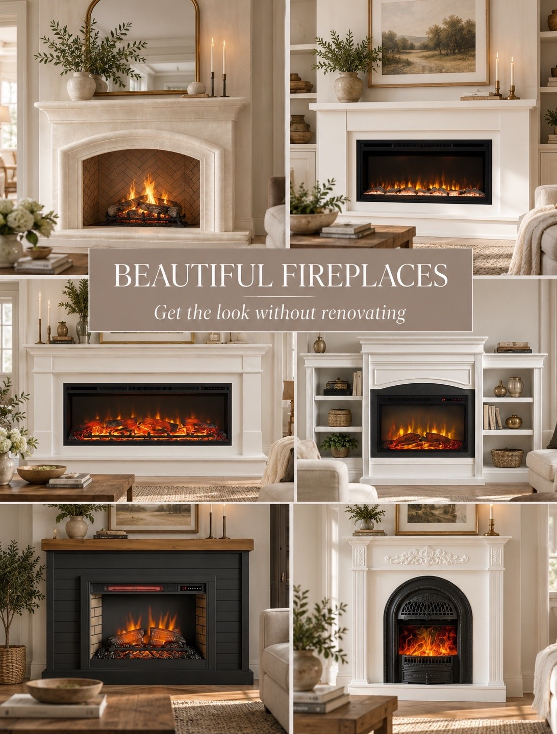 Beautiful fireplaces without the expensive renovation! 🤍🔥 From classic stone mantels to modern electric fireplaces and cozy cottage styles, you can get the look for less with these gorgeous finds. Whether you’re dreaming of a full fireplace makeover or just want to add a little warmth and character to your living room, these options are worth a look!

#LTKHome #LTKSaleAlert #LTKSeasonal