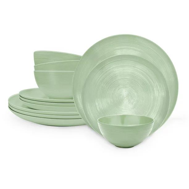 Zak Designs American Conventional Melamine Dinnerware Set Includes Dinner, Salad Plates, and Indi... | Walmart (US)