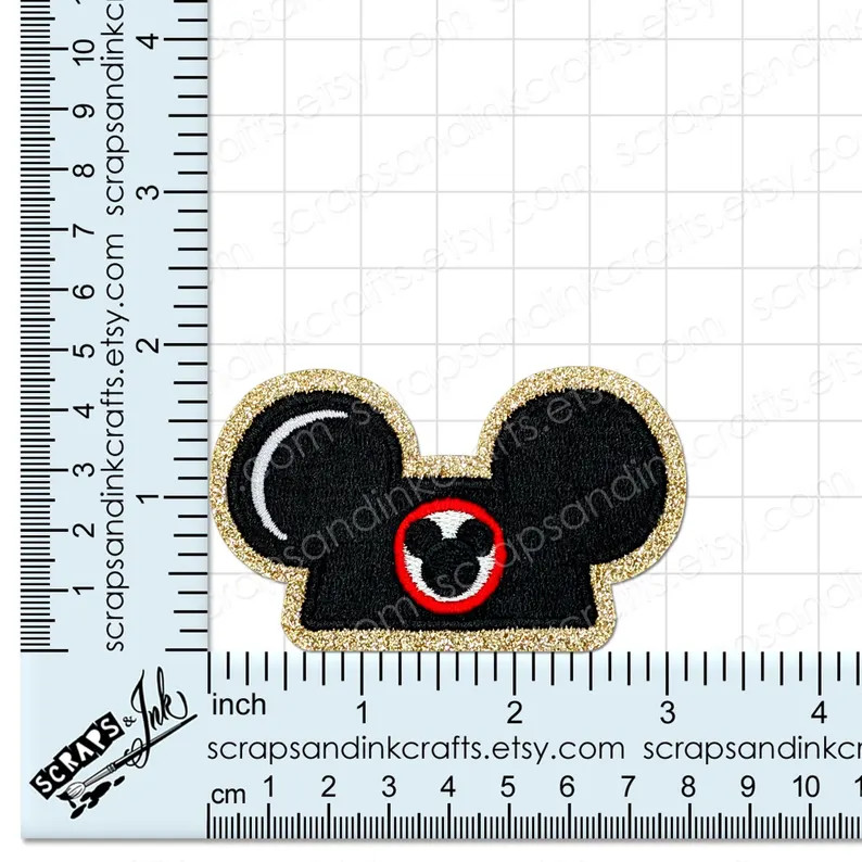 MOUSE EARS HAT Embroidered/chenille Iron-on Patch for Diy Crafts, Clothing, Bags & Home D\u00e9co... | Etsy (Global)