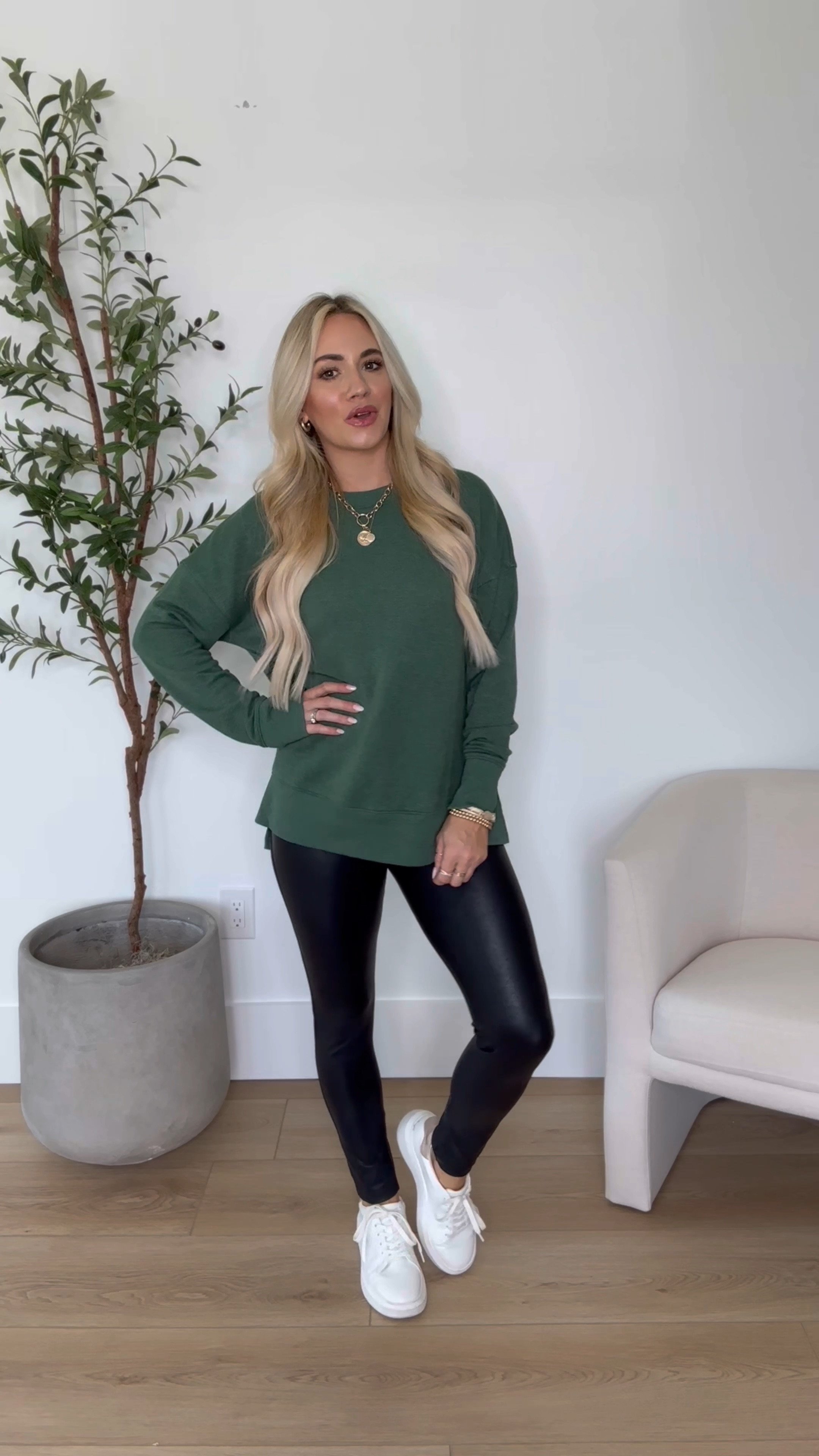 Walmart Fall Haul! 

First outfit // wearing a small in sweatshirt and small in faux leather leggings 

Second outfit // wearing a large in waffle knit tee and small in faux leather leggings

Third outfit // wearing an xs in flannel shacket and small in faux leather leggings 

Fourth outfit // wearing a small in jacket and size 1 in jeans

All run tts. All shoes run tts as well. 

#walmartpartner #walmartfashion 

#LTKstyletip #LTKshoecrush #LTKSeasonal