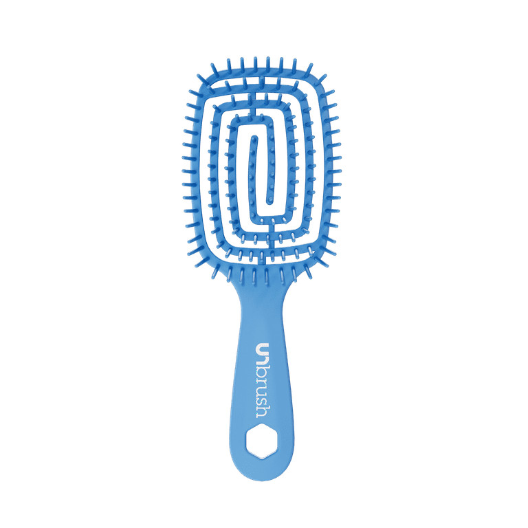 FHI Heat UNbrush Flex Detangling Brush, Pain-Free Brushing on All Wet or Dry Hair Types, Blue, 8" | Walmart (US)