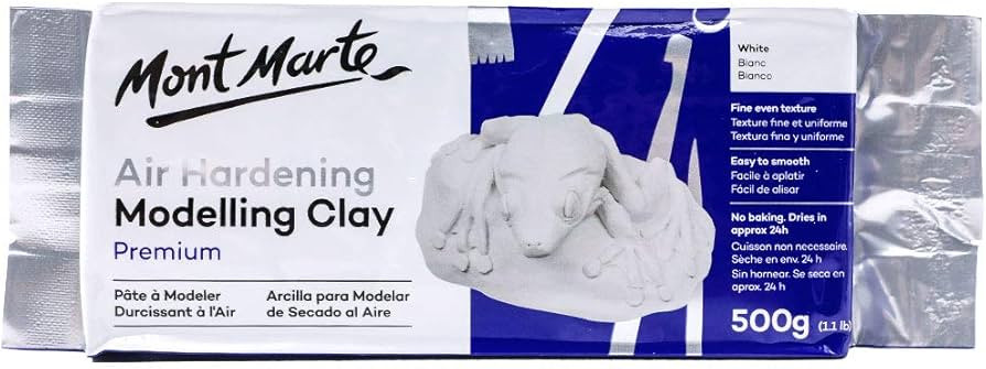 Mont Marte White Air Hardening Modeling Clay, 500g (1.1lb). Slow Drying Time and Easy Handling. S... | Amazon (CA)