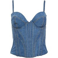Denim Bustier Top | Size: 4 | Color: Medium Wash Denim | Curio