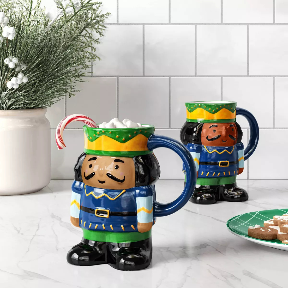 16oz Christmas Earthenware Figural Nutcracker Mug Light Skin - Wondershop™ | Target