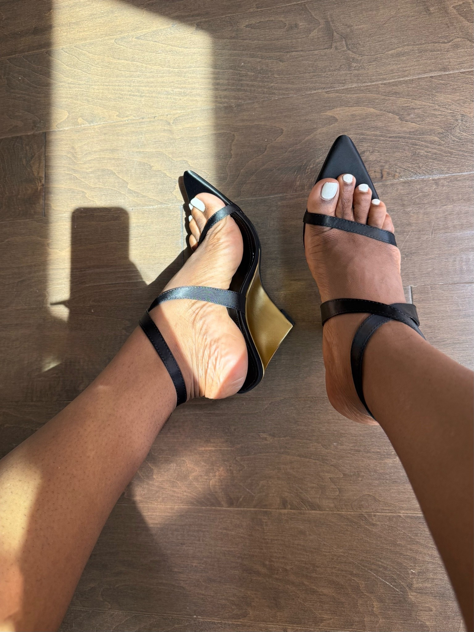 Black sandals with gold wedges. Summer shoes , summer sandals

#LTKSeasonal