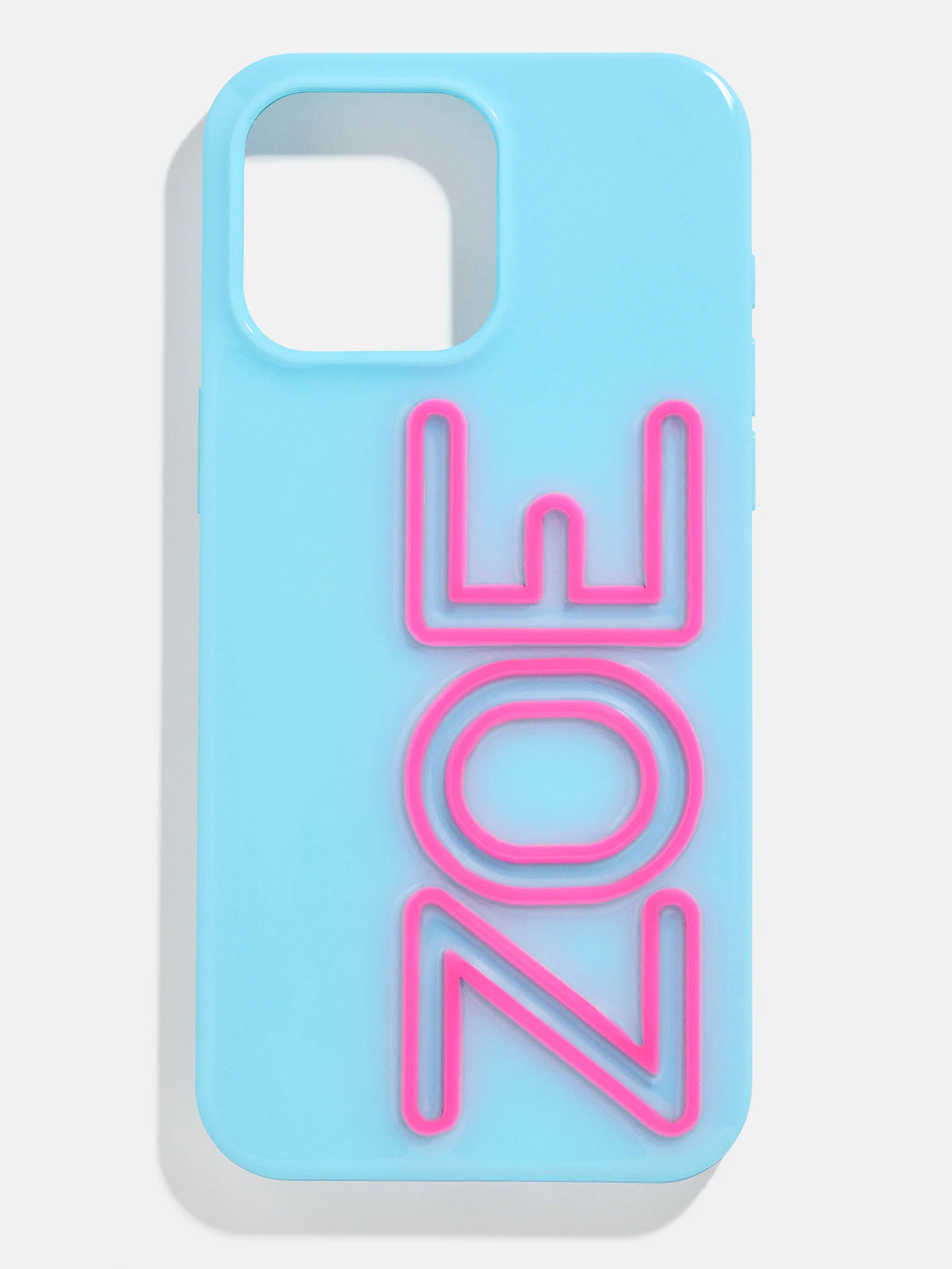 Fine Line Custom iPhone Case - Light Blue/Hot Pink | BaubleBar