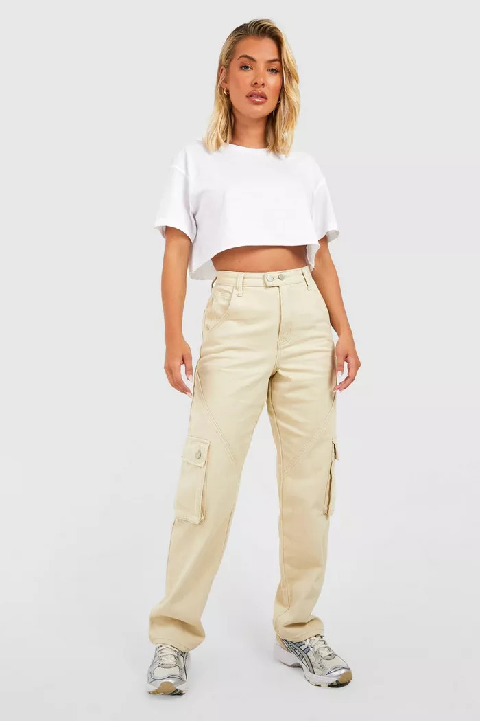 Multi Pocket Cargo Boyfriend Jeans | boohoo (US & Canada)