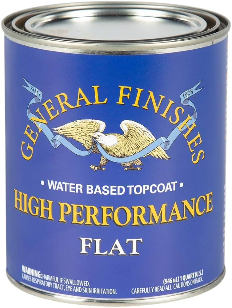 General Finishes High Performance Water Based Topcoat, 1 Quart, Flat | Amazon (US)