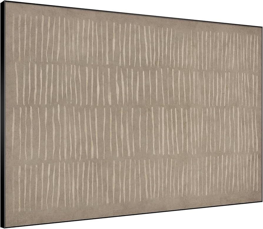 Amazon.com: SIGNWIN 60"x72" Extra Large Framed Wall Art Neutral Abstract Line Pattern Beige Print... | Amazon (US)