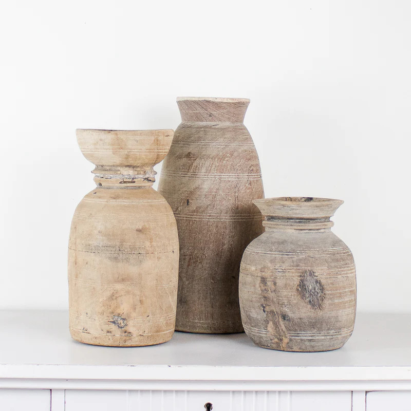Kore Found Wooden Vases | Purple Rose Home