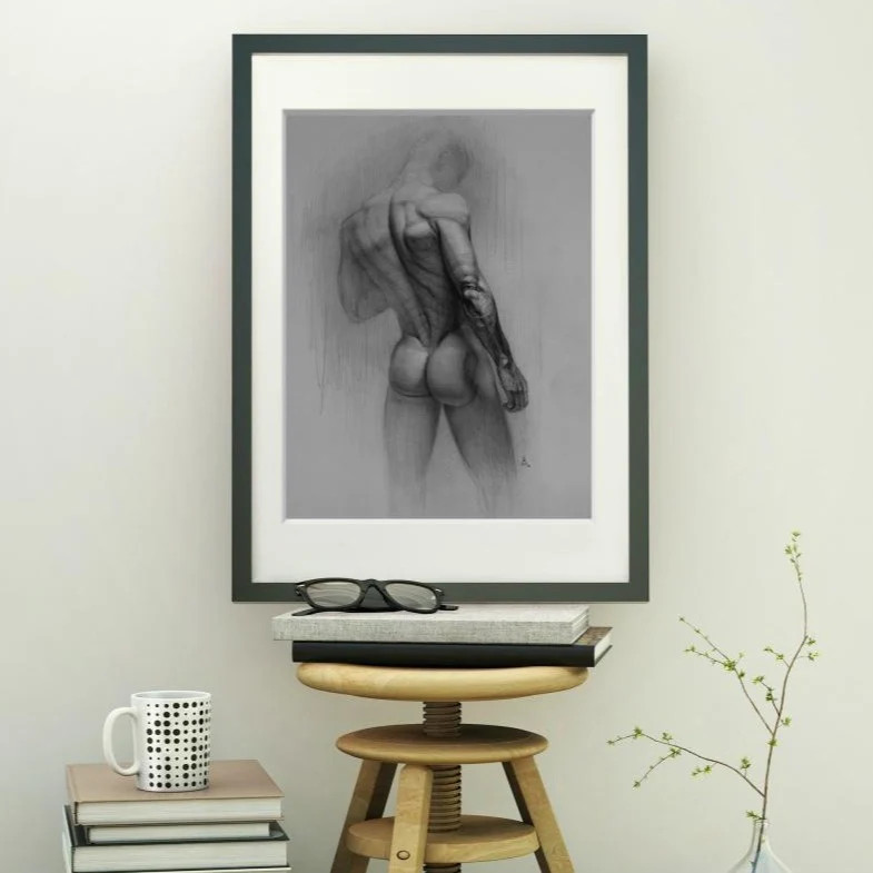 Man Turning Framed Print | ArtSugar