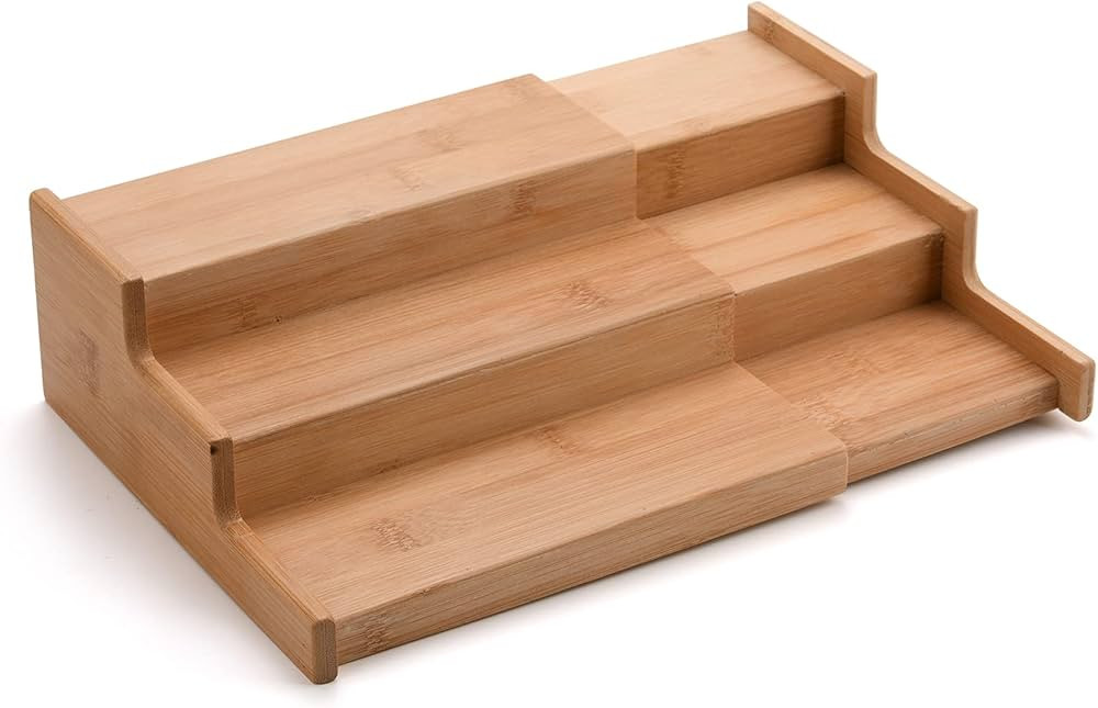 MSUIINT Spice Rack Organizer, 3-Tier Expandable Spice Rack Natural Wooden Bamboo Organiser Kitche... | Amazon (CA)