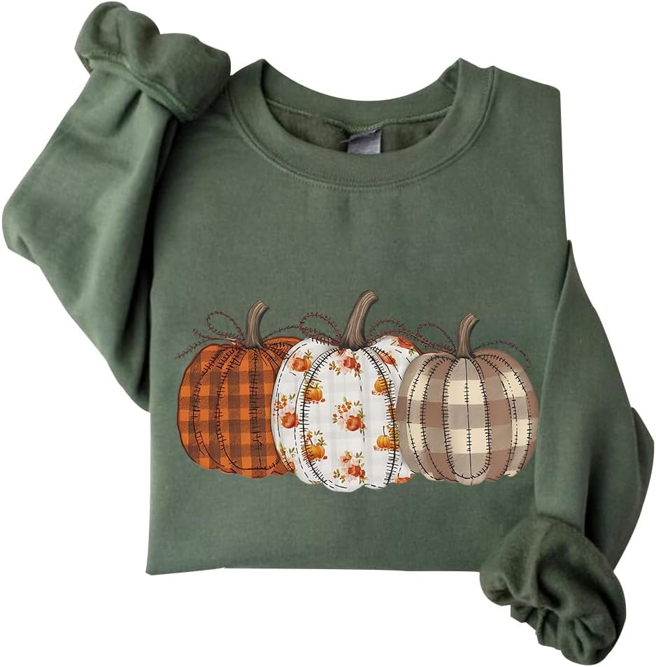 Vintage Pumpkin Sweatshirt For Women Retro Pumpkin Season Sweatshirt | Amazon (US)