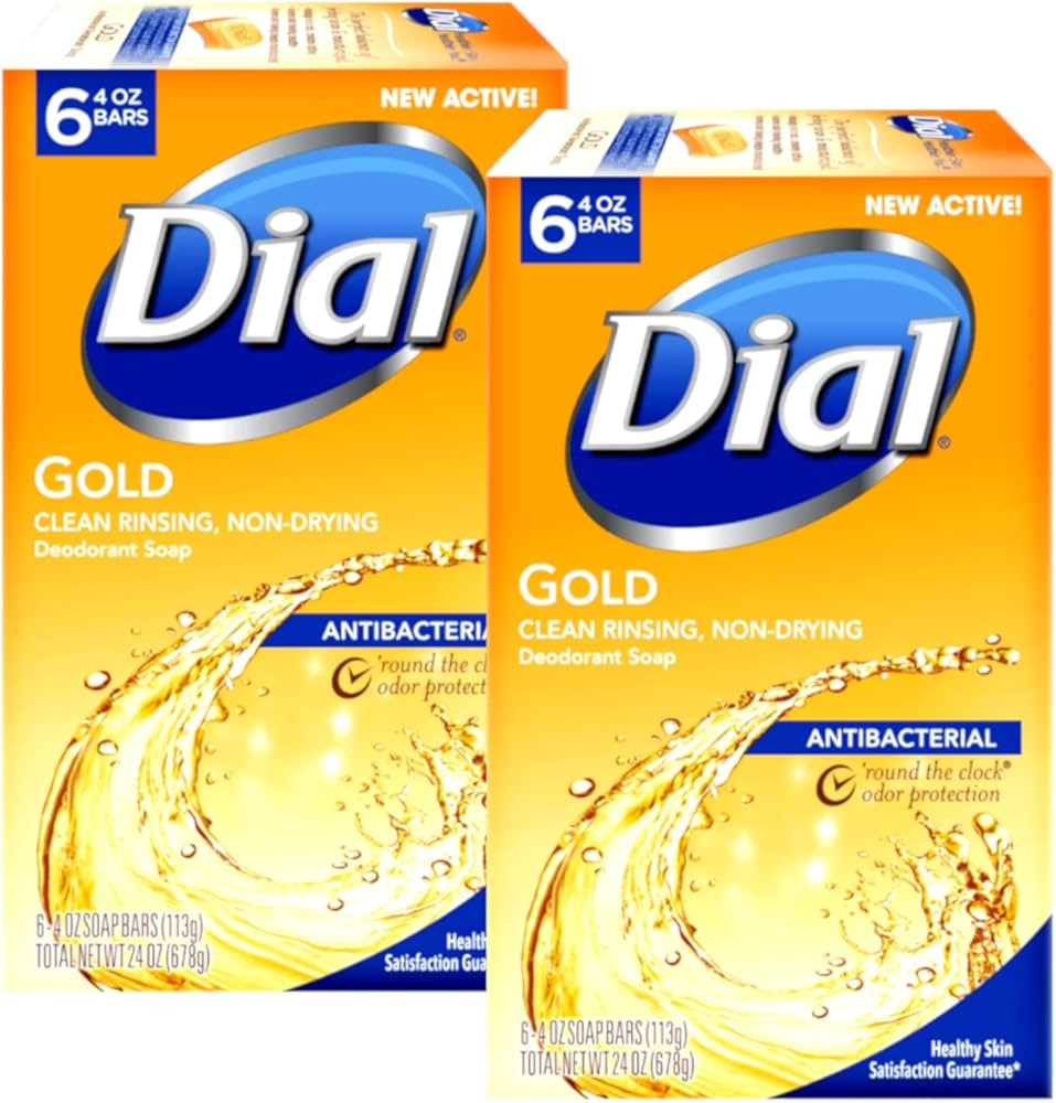 Dial Antibacterial Soap Bar, Gold, 6 Count (Pack of 2) | Amazon (US)