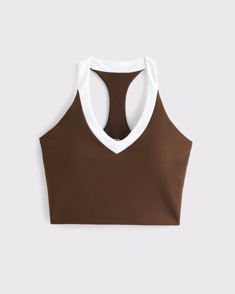 YPB sculptLUX Racerback V-Neck Tank | Abercrombie & Fitch (US)